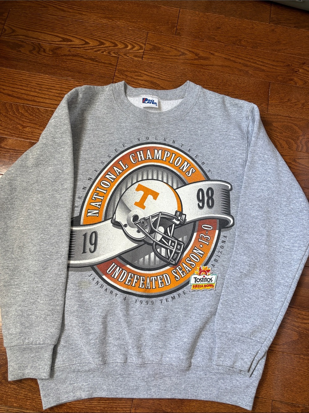 Vintage Grey Football Crewneck Sweatshirt